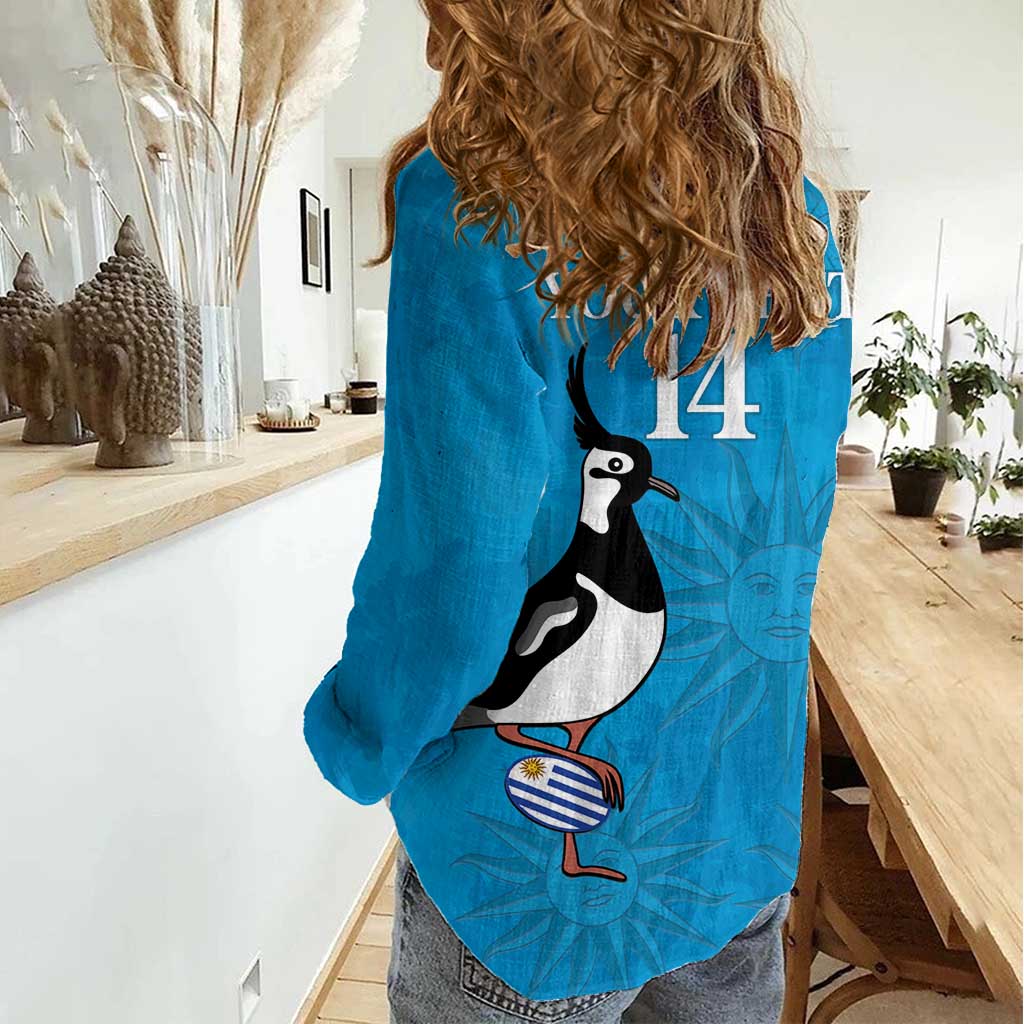 Custom Uruguay Rugby Women Casual Shirt 2024 Go Champions Southern Lapwing - Wonder Print Shop