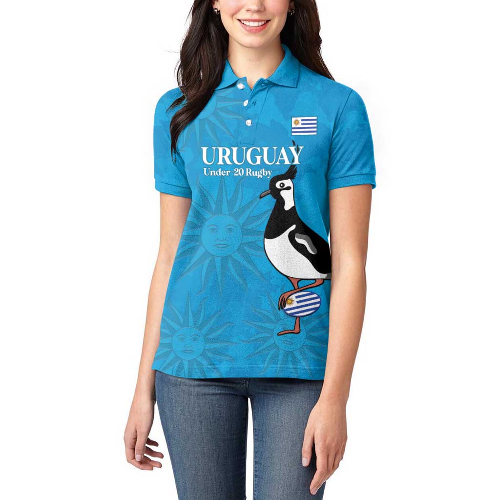 Custom Uruguay Rugby Women Polo Shirt 2024 Go Champions Southern Lapwing - Wonder Print Shop
