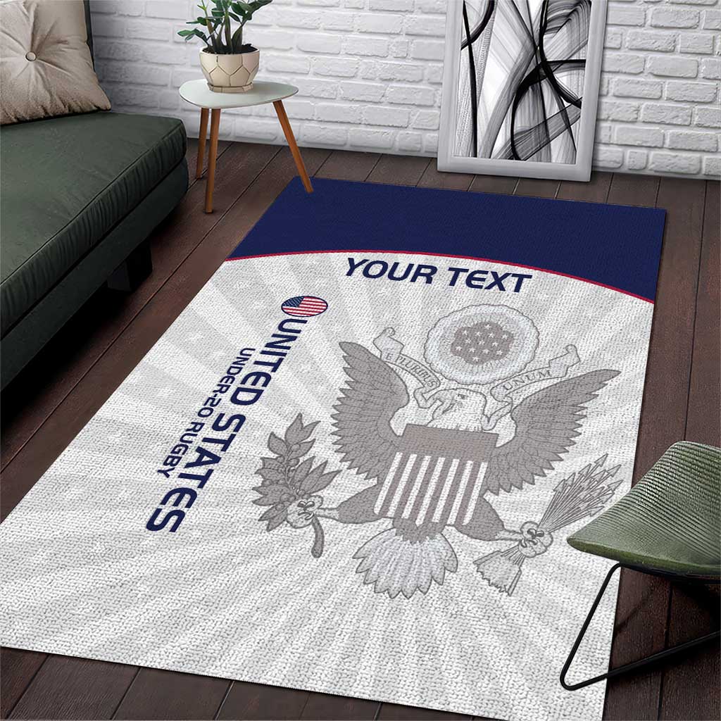 Custom United States Rugby Area Rug 2024 Go Champions Eagles - Wonder Print Shop