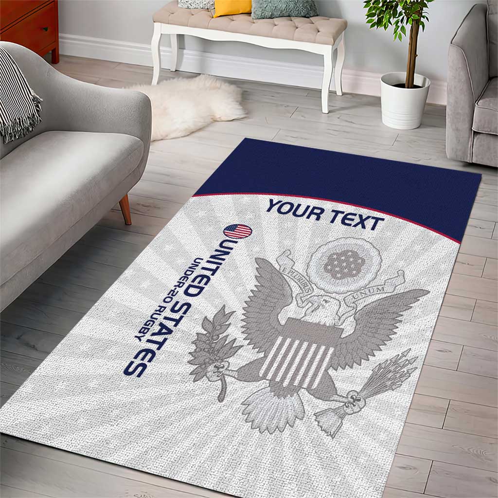 Custom United States Rugby Area Rug 2024 Go Champions Eagles - Wonder Print Shop