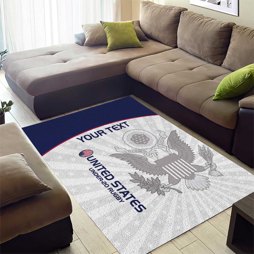 Custom United States Rugby Area Rug 2024 Go Champions Eagles - Wonder Print Shop