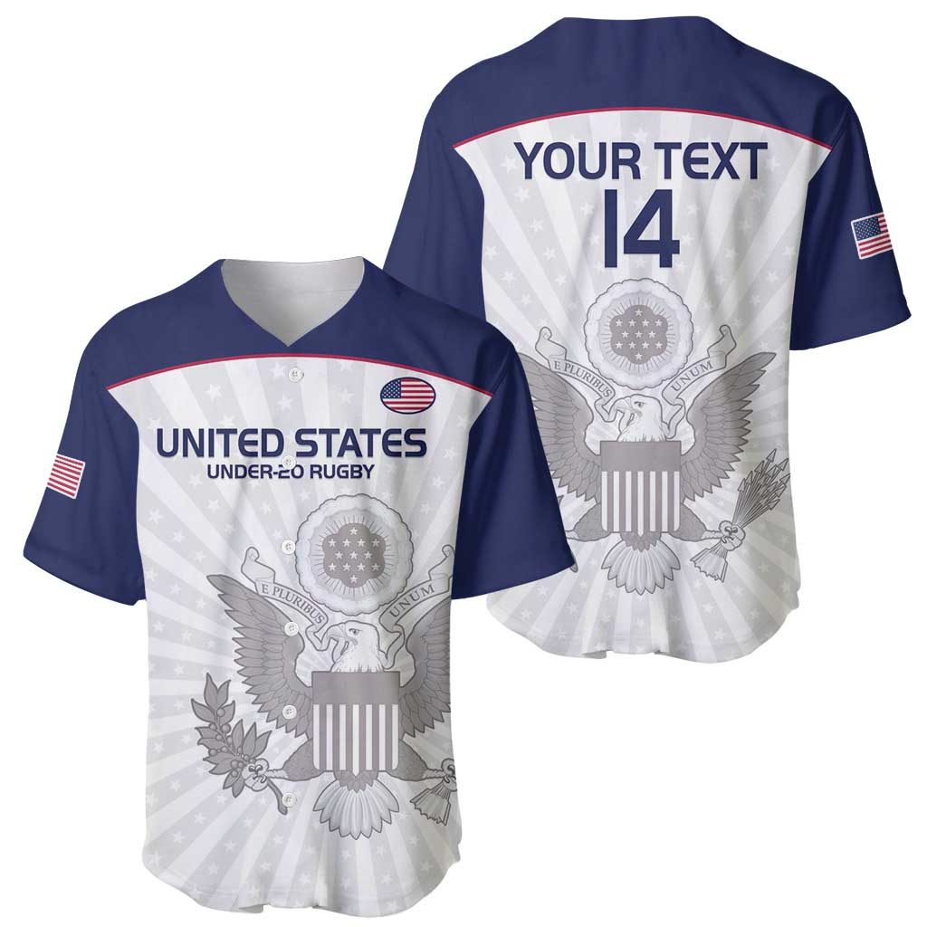 Custom United States Rugby Baseball Jersey 2024 Go Champions Eagles - Wonder Print Shop
