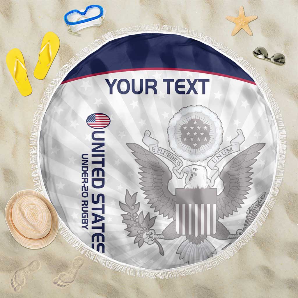 Custom United States Rugby Beach Blanket 2024 Go Champions Eagles - Wonder Print Shop