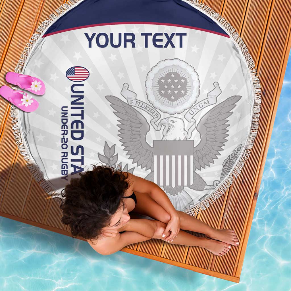 Custom United States Rugby Beach Blanket 2024 Go Champions Eagles - Wonder Print Shop