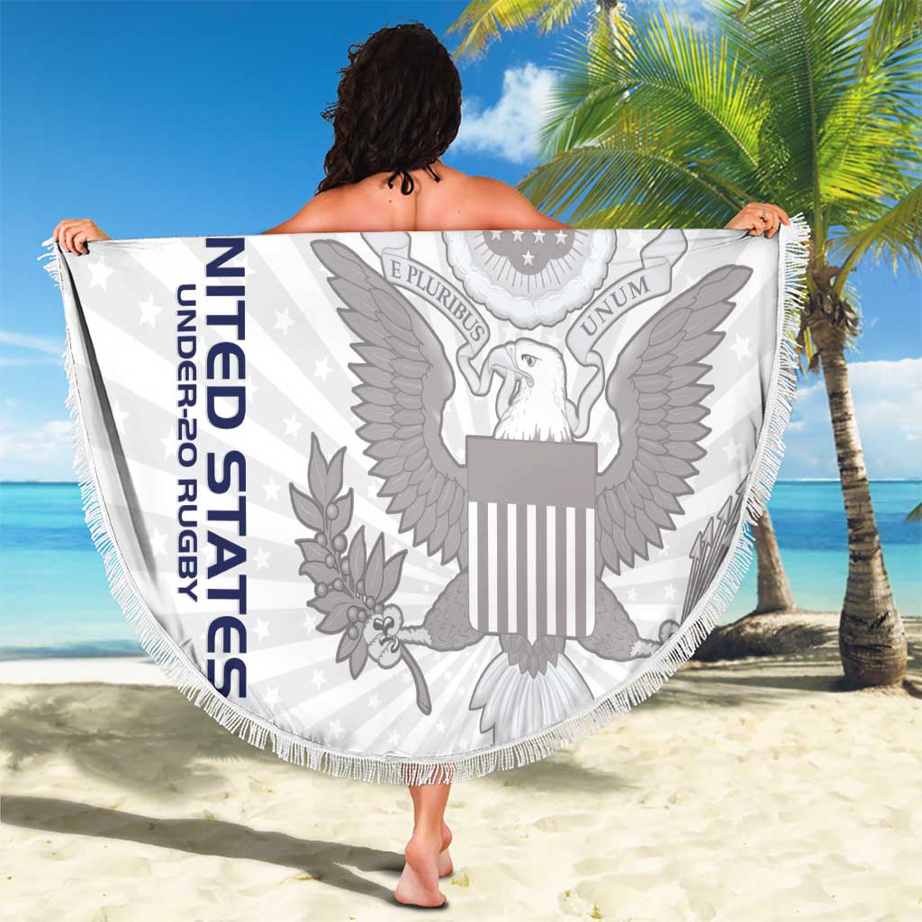 Custom United States Rugby Beach Blanket 2024 Go Champions Eagles - Wonder Print Shop