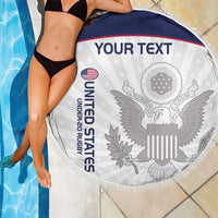 Custom United States Rugby Beach Blanket 2024 Go Champions Eagles - Wonder Print Shop