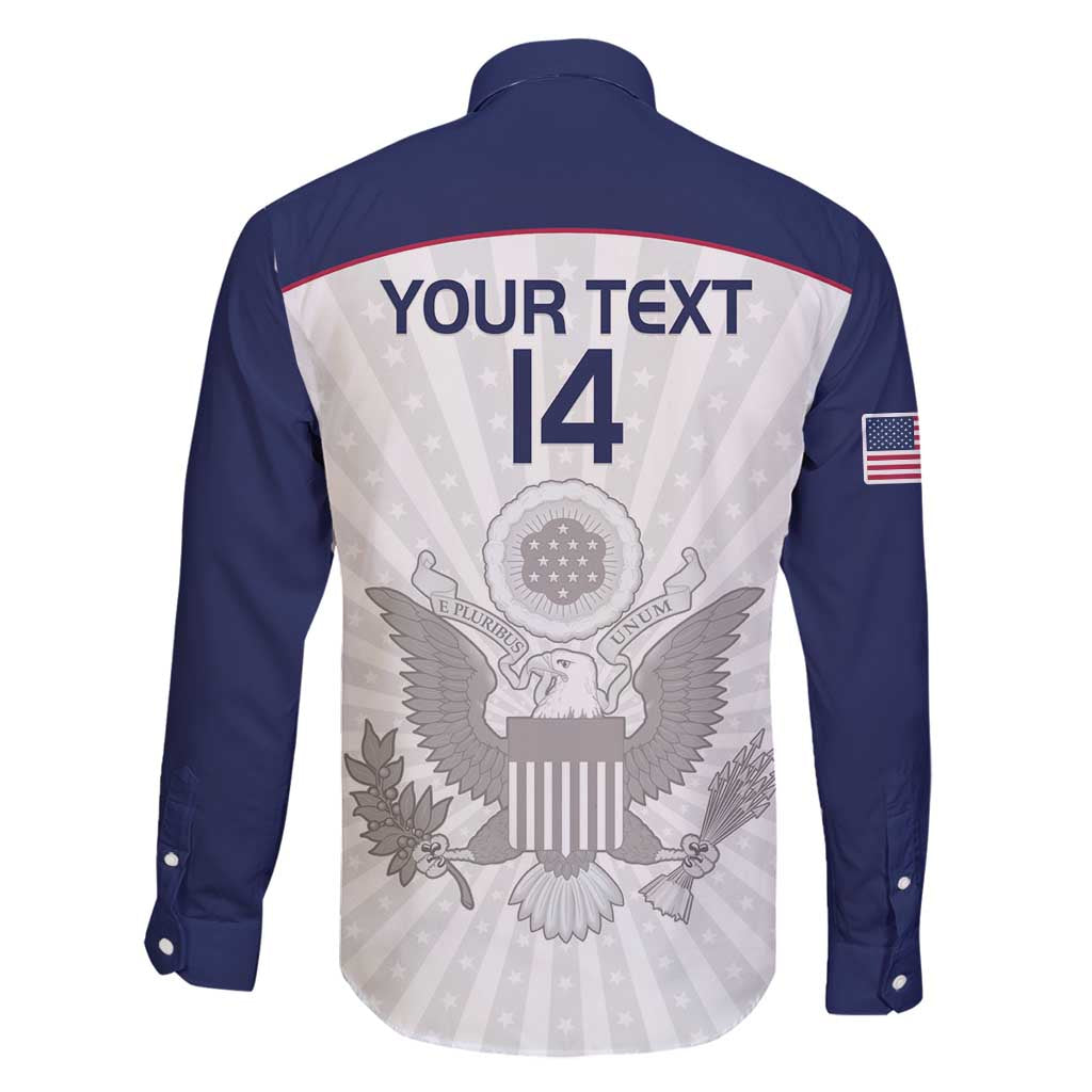 Custom United States Rugby Family Matching Long Sleeve Bodycon Dress and Hawaiian Shirt 2024 Go Champions Eagles - Wonder Print Shop