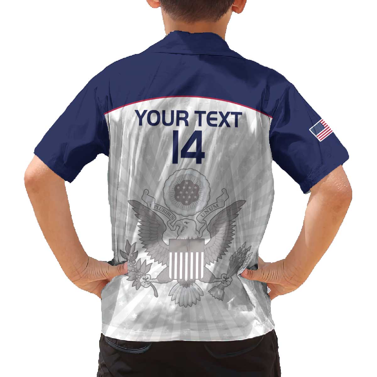 Custom United States Rugby Family Matching Off The Shoulder Long Sleeve Dress and Hawaiian Shirt 2024 Go Champions Eagles - Wonder Print Shop