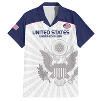 Custom United States Rugby Family Matching Off Shoulder Short Dress and Hawaiian Shirt 2024 Go Champions Eagles - Wonder Print Shop
