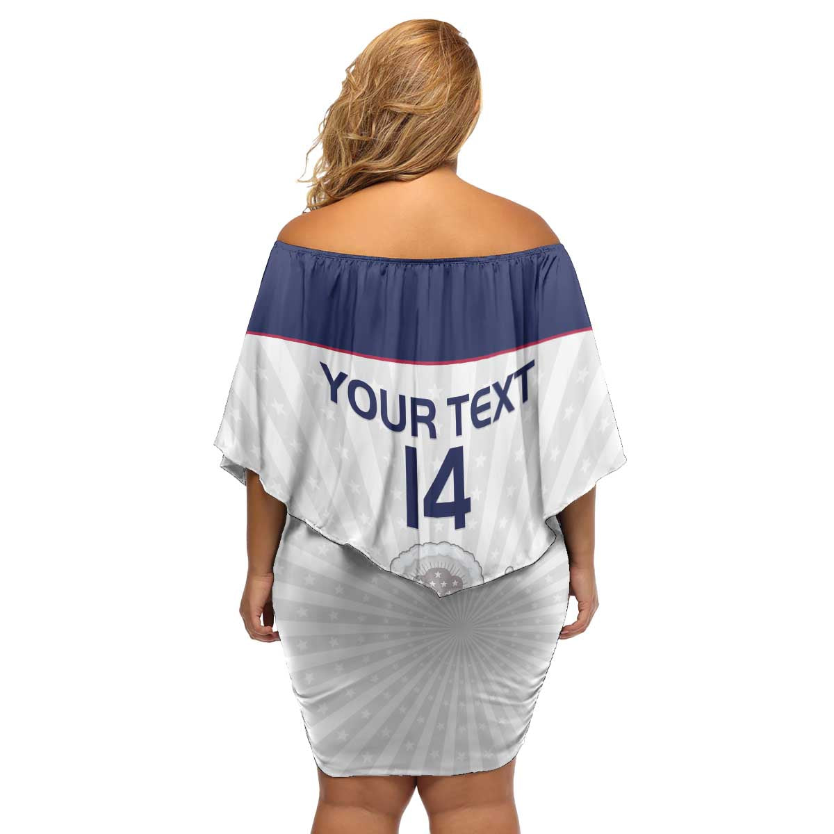 Custom United States Rugby Family Matching Off Shoulder Short Dress and Hawaiian Shirt 2024 Go Champions Eagles - Wonder Print Shop