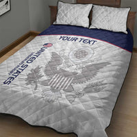 Custom United States Rugby Quilt Bed Set 2024 Go Champions Eagles - Wonder Print Shop