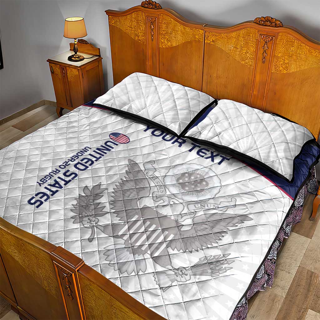 Custom United States Rugby Quilt Bed Set 2024 Go Champions Eagles - Wonder Print Shop