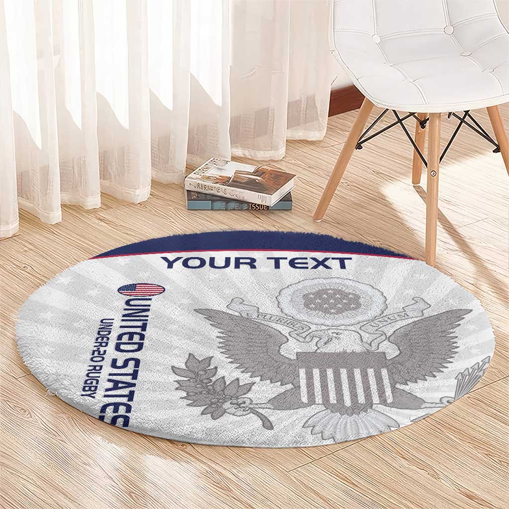 Custom United States Rugby Round Carpet 2024 Go Champions Eagles
