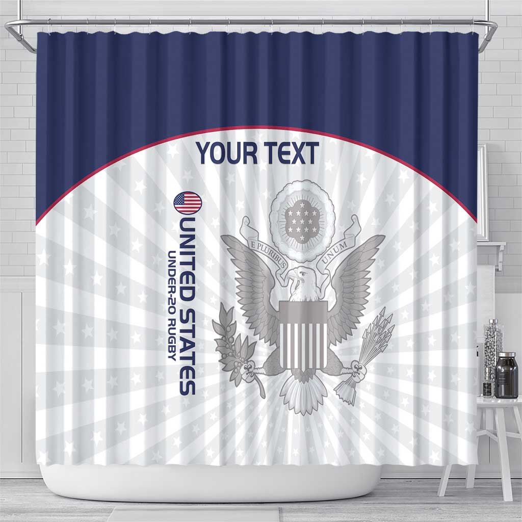 Custom United States Rugby Shower Curtain 2024 Go Champions Eagles