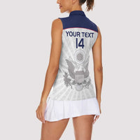 Custom United States Rugby Women Sleeveless Polo Shirt 2024 Go Champions Eagles - Wonder Print Shop