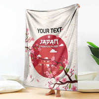 Custom Japan Rugby Blanket 2024 Go Champions Cherry Blossoms