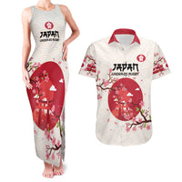 Custom Japan Rugby Couples Matching Tank Maxi Dress and Hawaiian Shirt 2024 Go Champions Cherry Blossoms - Wonder Print Shop