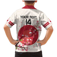 Custom Japan Rugby Family Matching Mermaid Dress and Hawaiian Shirt 2024 Go Champions Cherry Blossoms - Wonder Print Shop