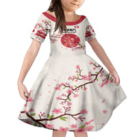 Custom Japan Rugby Family Matching Off The Shoulder Long Sleeve Dress and Hawaiian Shirt 2024 Go Champions Cherry Blossoms - Wonder Print Shop