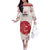 Custom Japan Rugby Family Matching Off The Shoulder Long Sleeve Dress and Hawaiian Shirt 2024 Go Champions Cherry Blossoms - Wonder Print Shop