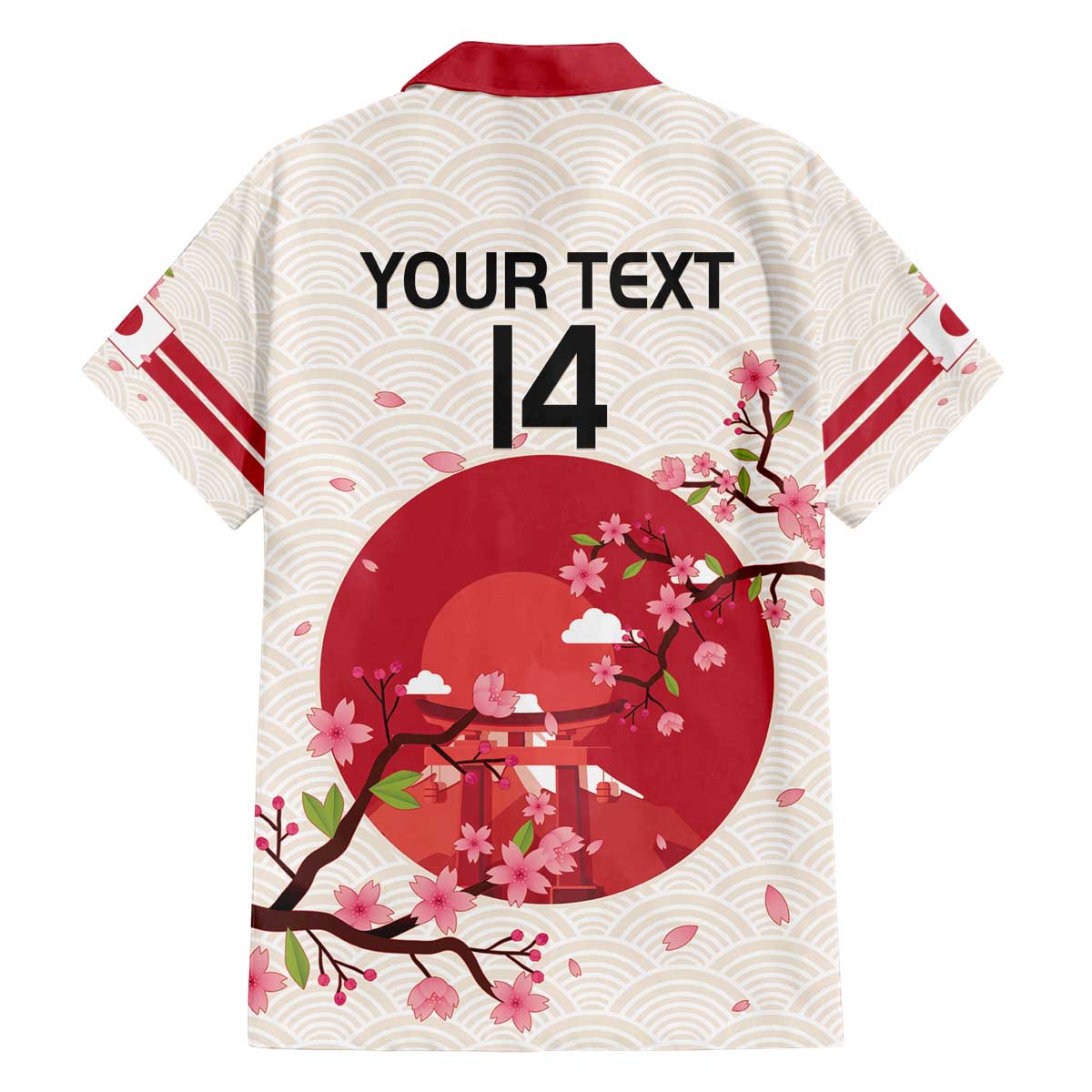 Custom Japan Rugby Family Matching Off Shoulder Short Dress and Hawaiian Shirt 2024 Go Champions Cherry Blossoms - Wonder Print Shop