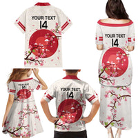 Custom Japan Rugby Family Matching Puletasi and Hawaiian Shirt 2024 Go Champions Cherry Blossoms - Wonder Print Shop