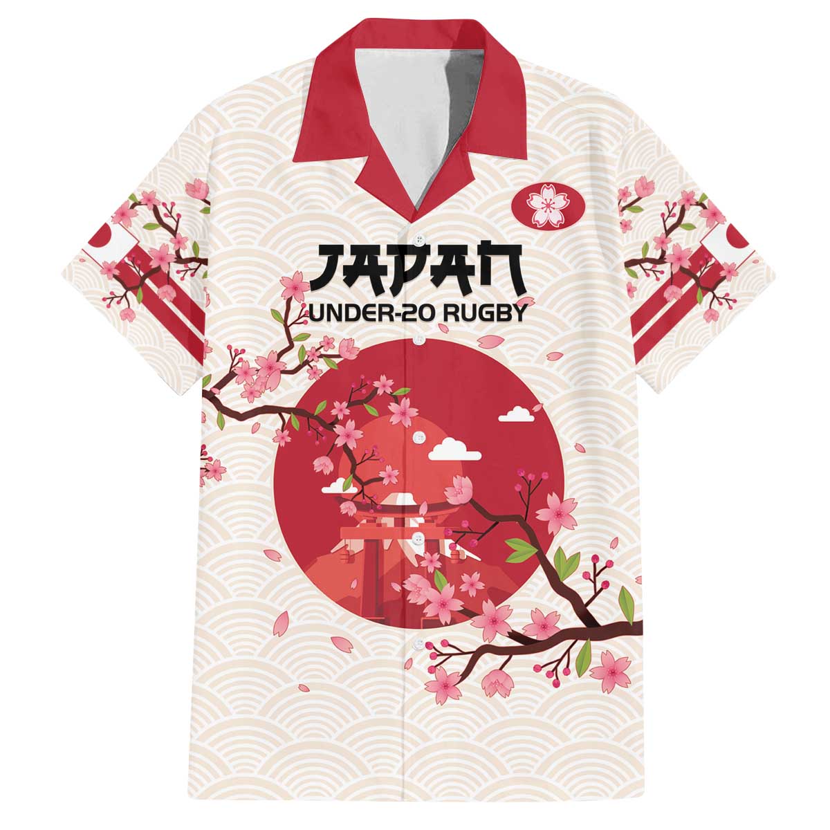 Custom Japan Rugby Family Matching Puletasi and Hawaiian Shirt 2024 Go Champions Cherry Blossoms - Wonder Print Shop