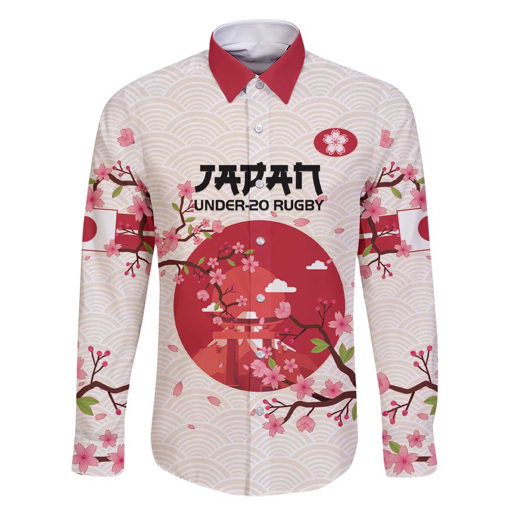 Custom Japan Rugby Family Matching Short Sleeve Bodycon Dress and Hawaiian Shirt 2024 Go Champions Cherry Blossoms - Wonder Print Shop
