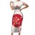 Custom Japan Rugby Family Matching Short Sleeve Bodycon Dress and Hawaiian Shirt 2024 Go Champions Cherry Blossoms - Wonder Print Shop