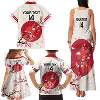 Custom Japan Rugby Family Matching Tank Maxi Dress and Hawaiian Shirt 2024 Go Champions Cherry Blossoms - Wonder Print Shop