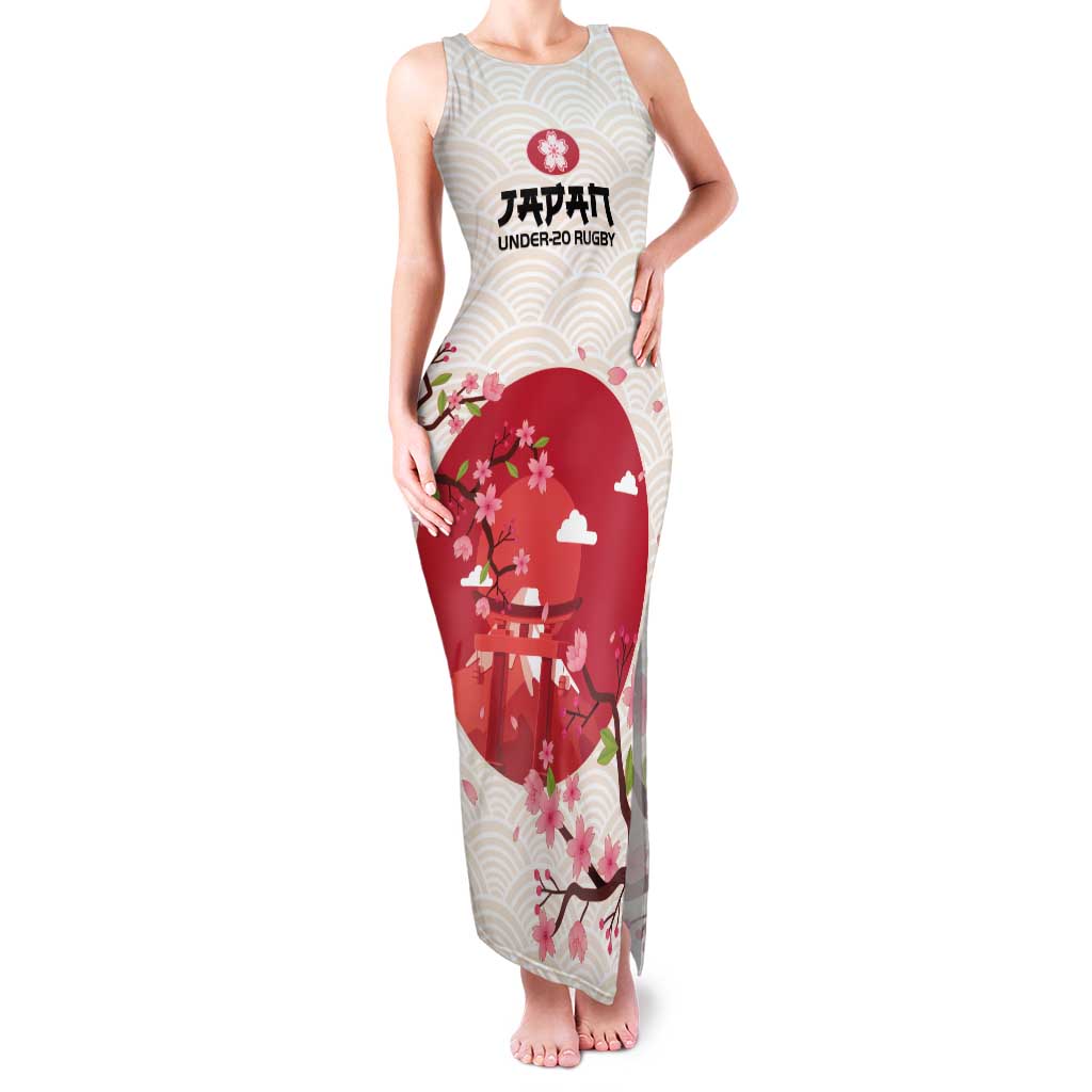 Custom Japan Rugby Family Matching Tank Maxi Dress and Hawaiian Shirt 2024 Go Champions Cherry Blossoms - Wonder Print Shop