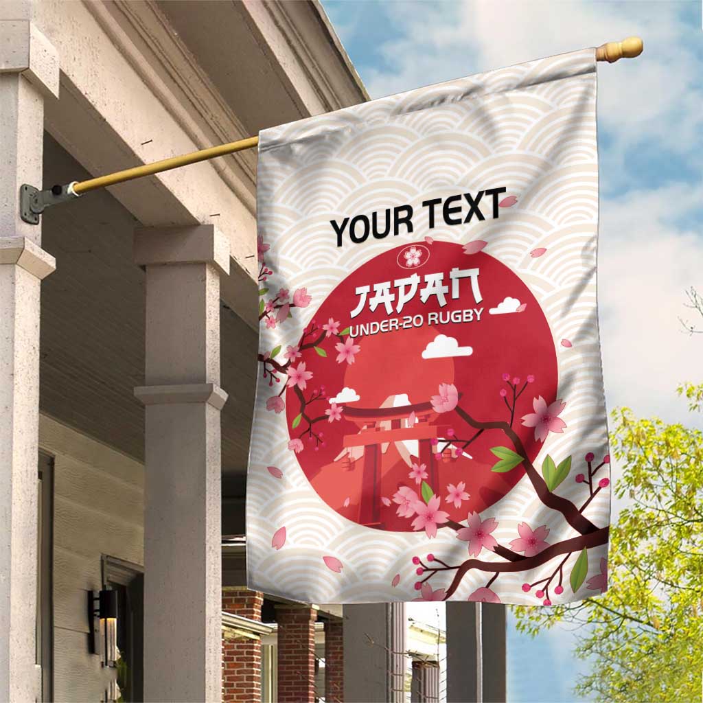 Custom Japan Rugby Garden Flag 2024 Go Champions Cherry Blossoms - Wonder Print Shop