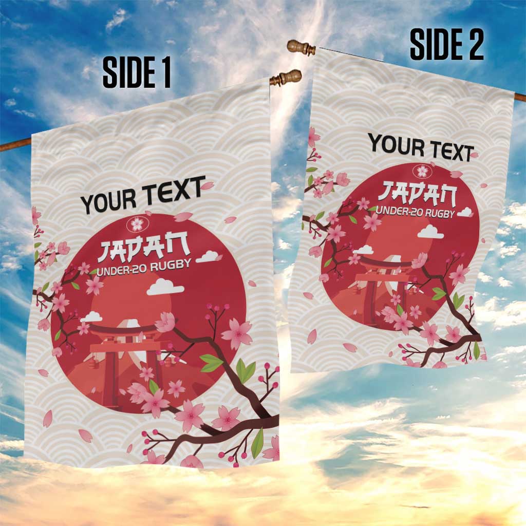 Custom Japan Rugby Garden Flag 2024 Go Champions Cherry Blossoms - Wonder Print Shop