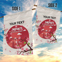 Custom Japan Rugby Garden Flag 2024 Go Champions Cherry Blossoms - Wonder Print Shop