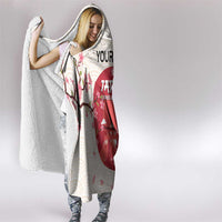 Custom Japan Rugby Hooded Blanket 2024 Go Champions Cherry Blossoms