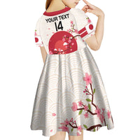 Custom Japan Rugby Kid Short Sleeve Dress 2024 Go Champions Cherry Blossoms - Wonder Print Shop
