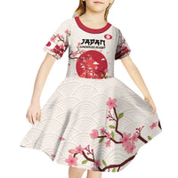Custom Japan Rugby Kid Short Sleeve Dress 2024 Go Champions Cherry Blossoms - Wonder Print Shop