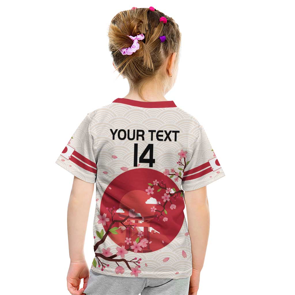 Custom Japan Rugby Kid T Shirt 2024 Go Champions Cherry Blossoms - Wonder Print Shop