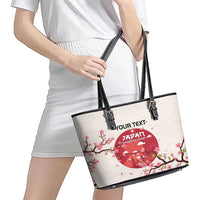 Custom Japan Rugby Leather Tote Bag 2024 Go Champions Cherry Blossoms - Wonder Print Shop