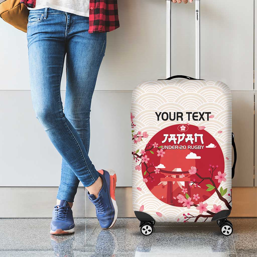 Custom Japan Rugby Luggage Cover 2024 Go Champions Cherry Blossoms - Wonder Print Shop