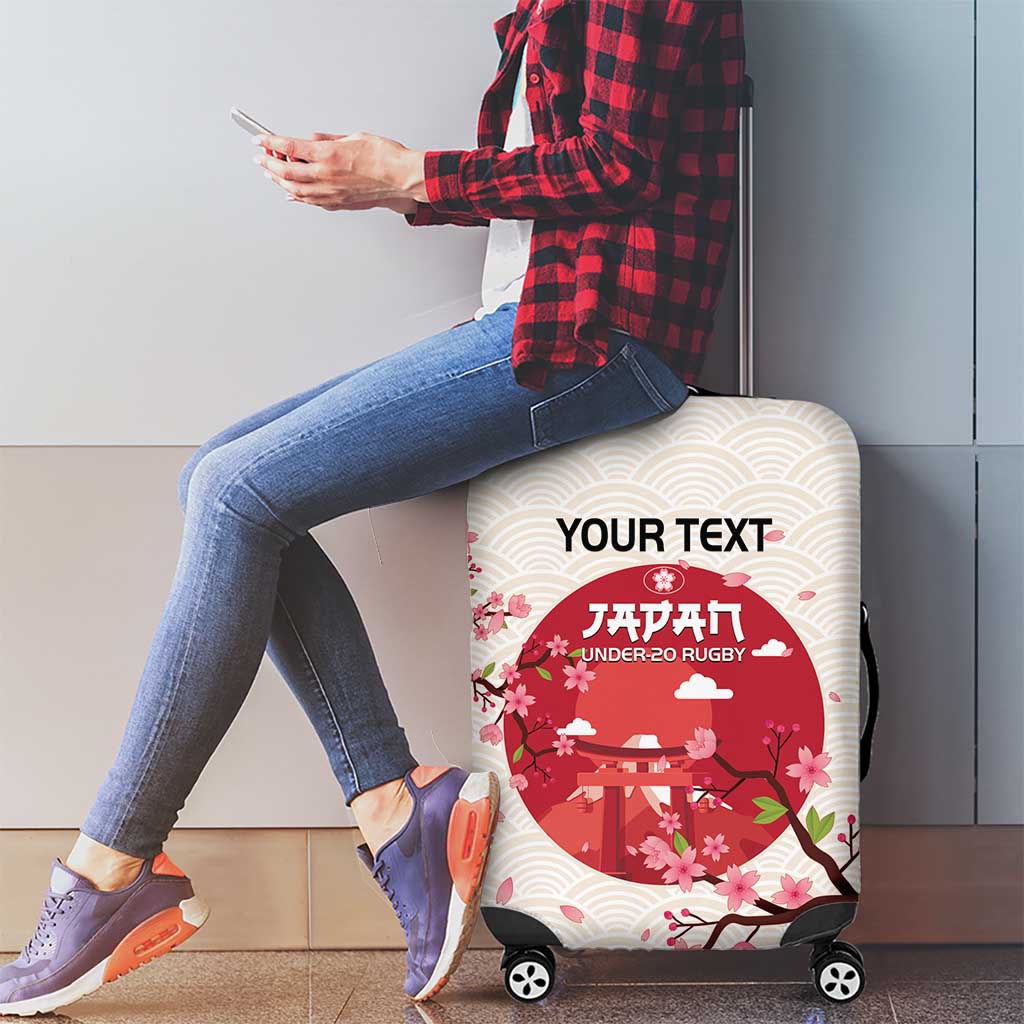Custom Japan Rugby Luggage Cover 2024 Go Champions Cherry Blossoms - Wonder Print Shop