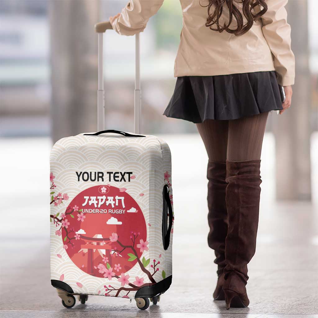 Custom Japan Rugby Luggage Cover 2024 Go Champions Cherry Blossoms - Wonder Print Shop