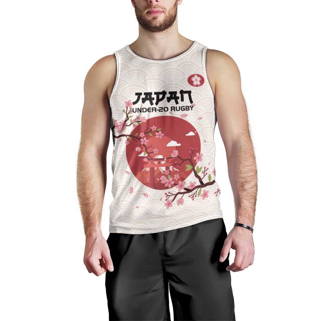 Custom Japan Rugby Men Tank Top 2024 Go Champions Cherry Blossoms - Wonder Print Shop