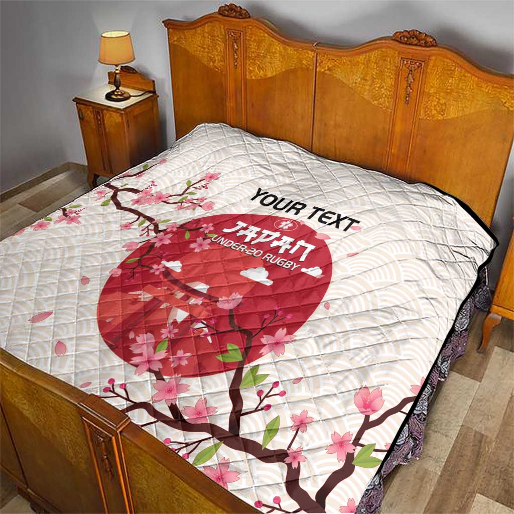 Custom Japan Rugby Quilt 2024 Go Champions Cherry Blossoms - Wonder Print Shop