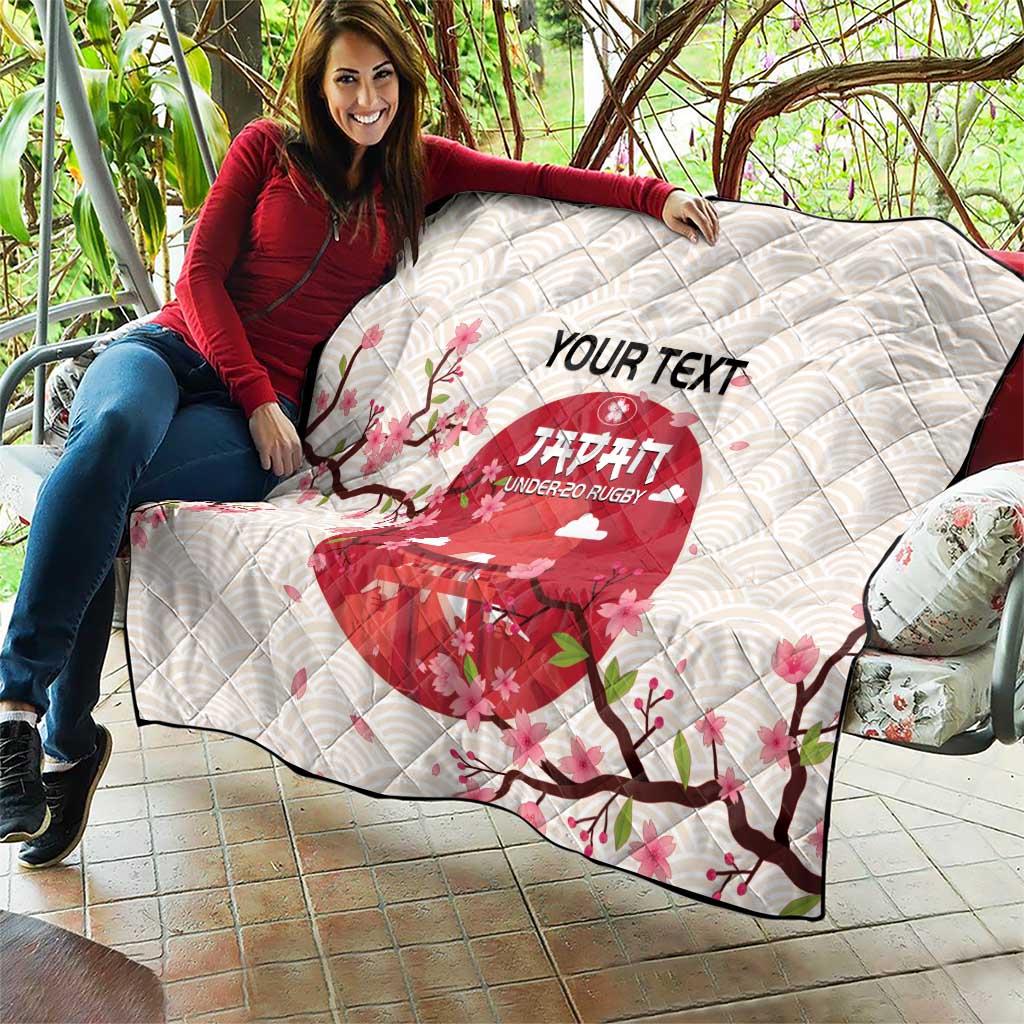 Custom Japan Rugby Quilt 2024 Go Champions Cherry Blossoms - Wonder Print Shop