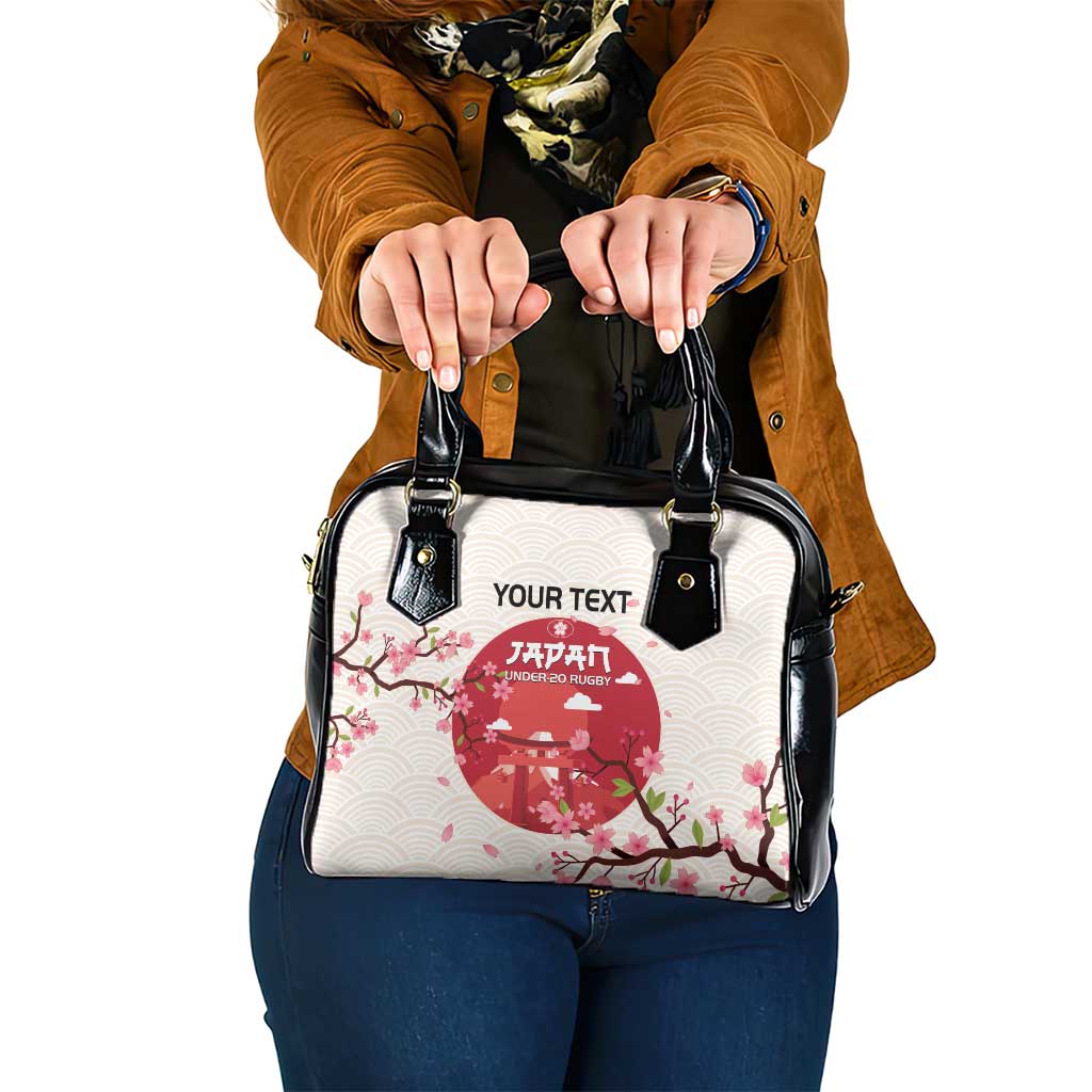 Custom Japan Rugby Shoulder Handbag 2024 Go Champions Cherry Blossoms