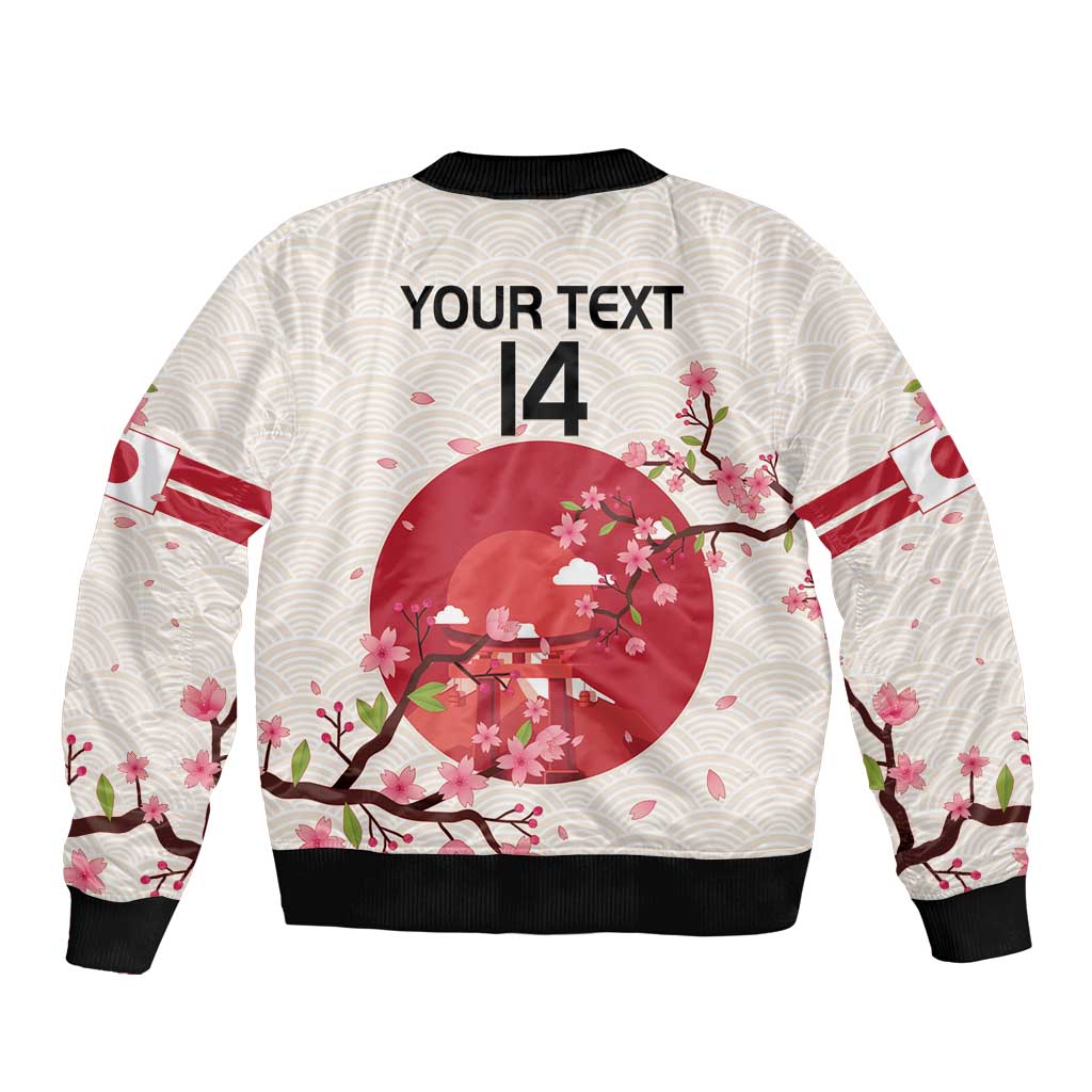 Custom Japan Rugby Sleeve Zip Bomber Jacket 2024 Go Champions Cherry Blossoms - Wonder Print Shop