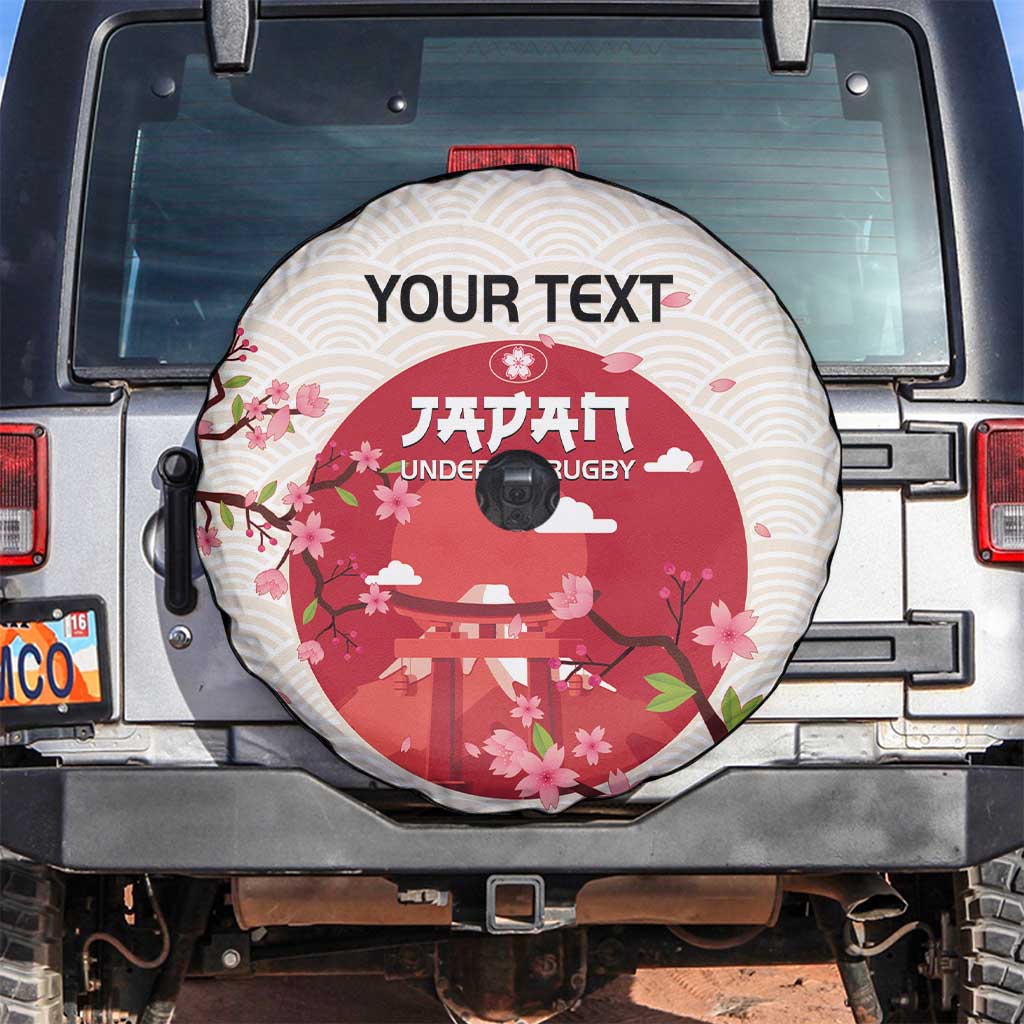 Custom Japan Rugby Spare Tire Cover 2024 Go Champions Cherry Blossoms - Wonder Print Shop