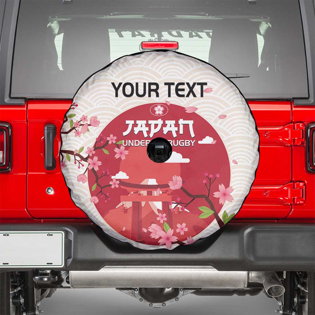 Custom Japan Rugby Spare Tire Cover 2024 Go Champions Cherry Blossoms - Wonder Print Shop