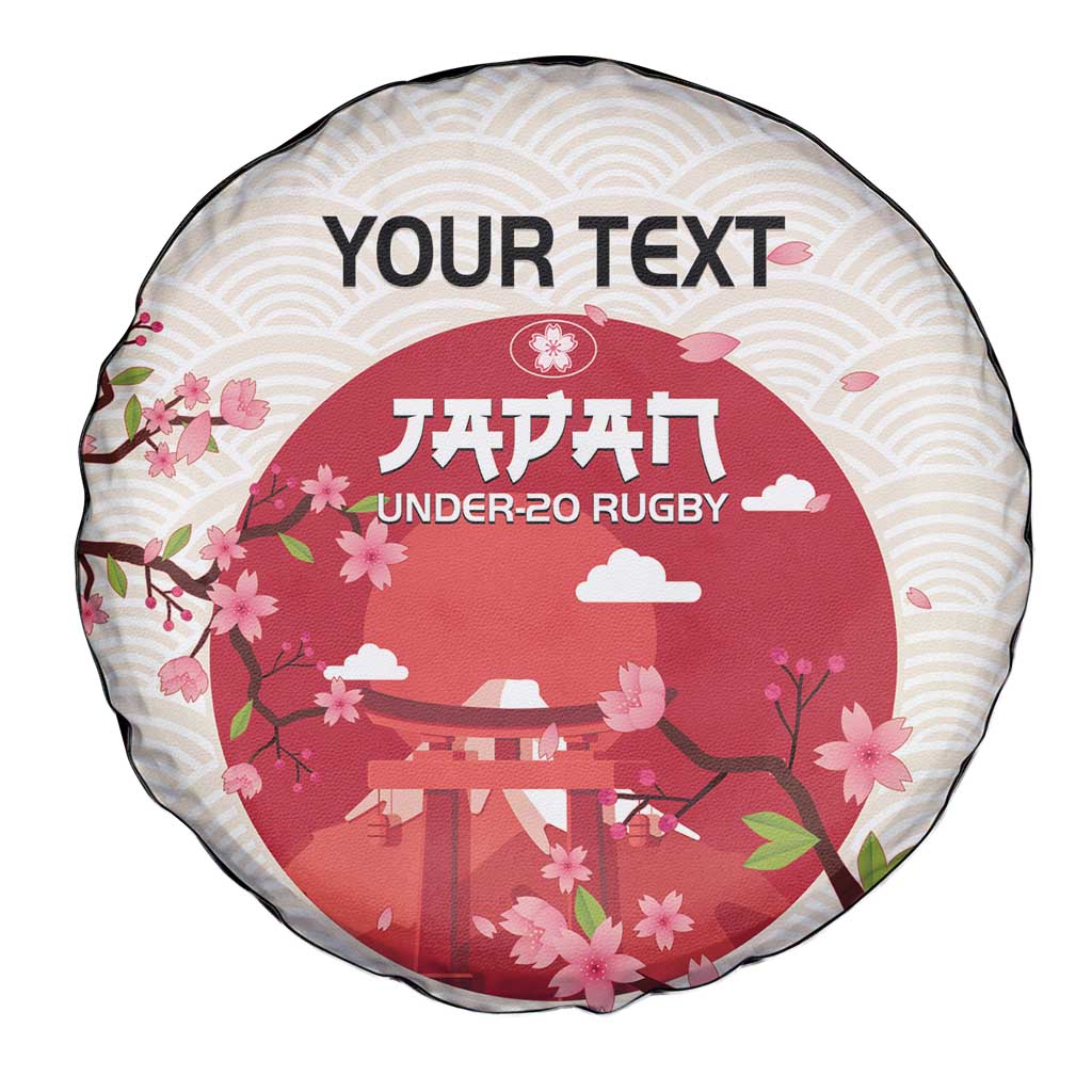 Custom Japan Rugby Spare Tire Cover 2024 Go Champions Cherry Blossoms - Wonder Print Shop